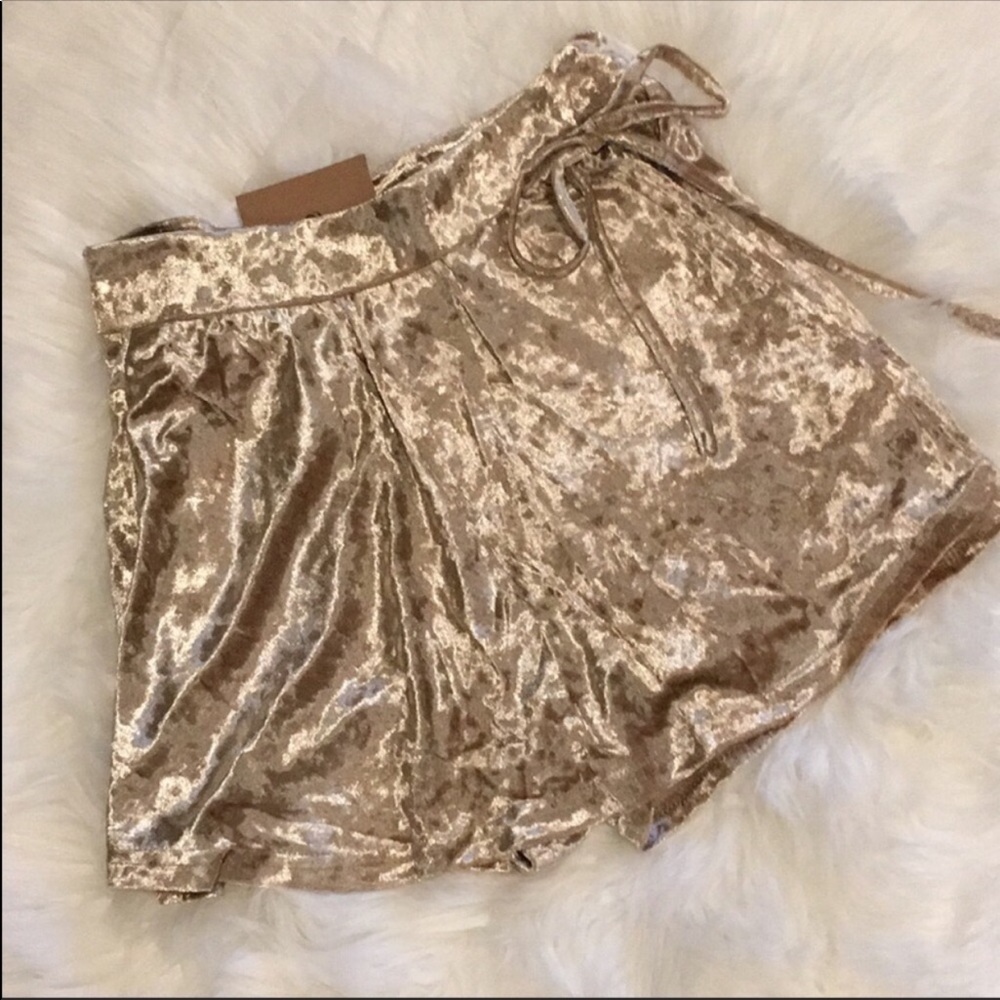 Taupe Velvety Crush Shorts - Picture 4 of 8
